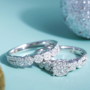 shining silver rings